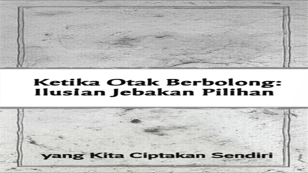 Ketika Otak Berbohong: Ilusi Kendali Diri dan Jebakan Pilihan yang Kita Ciptakan Sendiri
