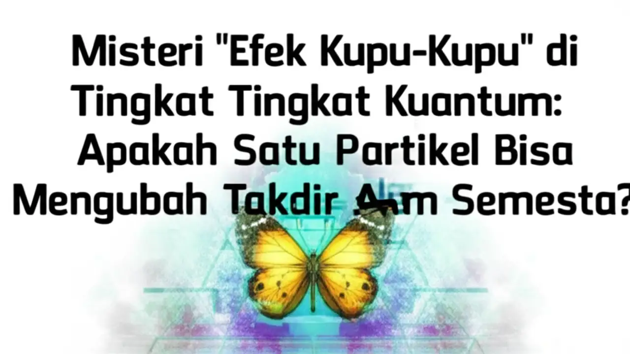 Misteri "Efek Kupu-Kupu" di Tingkat Kuantum: Apakah Satu Partikel Bisa Mengubah Takdir Alam Semesta?
