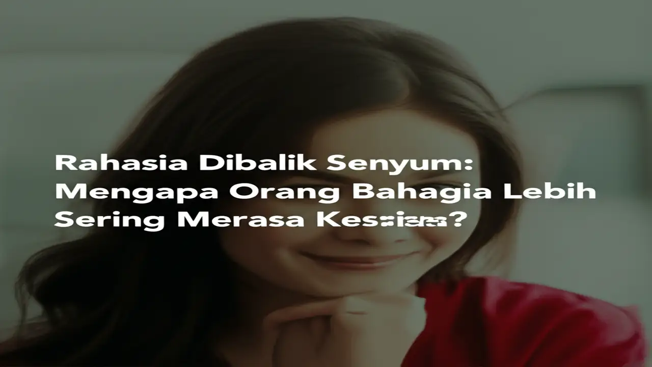 Rahasia Dibalik Senyum: Mengapa Orang Bahagia Lebih Sering Merasa Kesepian?