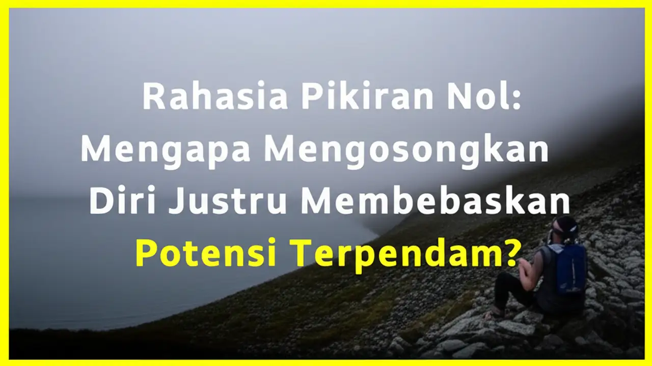 Rahasia Pikiran Nol: Mengapa Mengosongkan Diri Justru Membebaskan Potensi Terpendam?